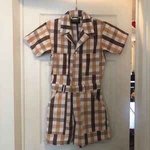 NWOT Big Bud Press Short Sleeve Shorts Jumpsuit